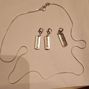 Inspirational 3pc. Pendant Necklace 18" New